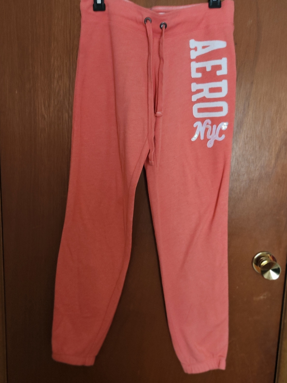 Aeropostale Cool Coral Pink  Jogger Sweatpants Size S